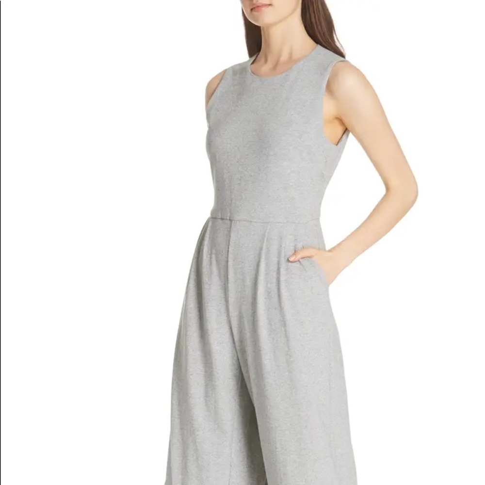 Eileen Fisher speckled gray jumpsuit sz L
